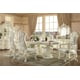 Luxury Glossy White Dining Arm Chair Set 2 Pcs Traditional Homey Design HD-8089