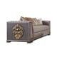 Dark Gray Pearl Fabric & Gold Finish Sofa Traditional Homey Design HD-6024-1 