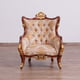 Luxury Antique Walnut & Gold VERONICA Sofa Set 4Pcs EUROPEAN FURNITURE Traditional