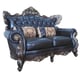 Cherry Finish Wood Sofa & Loveseat Set 2Pcs Traditional Cosmos Furniture Britney