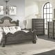 Gray Finish Wood Queen Panel Bedroom Set 6Pcs Transitional Cosmos Furniture Silvy