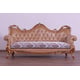 Luxury Black & Gold Wood Trim TIZIANO II Sofa EUROPEAN FURNITURE Traditional