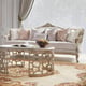 Antique Silver Gray Performance Satin Sofa Traditional Homey Design HD-20353