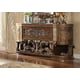 Antique Gold & Brown Dresser  Carved Wood Traditional Homey Design HD-8018