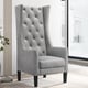 Charcoal Velvet Accent Chair Transitional Style Cosmos Furniture Hollywood