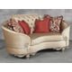 Luxury Silk Chenille Solid Wood Formal Sofa Set 3Pcs Benetti's Rosabela Classic