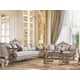 Antique Silver Fabric Sofa Set 2Pcs Traditional Homey Design HD-20322 