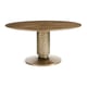 Champagne Gold & Eucalyptus Finish Round Table Culinary Circle by Caracole 