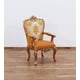 Parisian Brown & Italian Leather ST. GERMAIN Arm Chair Set 2Pcs EUROPEAN FURNITURE 