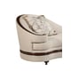 Luxury Beige Chaise Lounge Dark Brown Wood Trim HD-90016 Classic Traditional