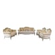 Luxury Antique Silver Wood Trim SERENA Sofa EUROPEAN FURNITURE Traditional