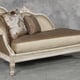 Golden Pearl Chenille Silver Gold Sofa Chaise Set 2 Benetti's Perla Traditional