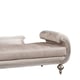 Luxury Beige Fabric Solid Wood Formal Chaise Lounge Benetti's Victoria