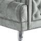 Gray Finish Sofa w/ Acrylic legs Modern Cosmos Furniture Kendel Silver