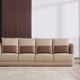Italian Leather Sand Tan Brown Mansion Sofa GLAMOUR EUROPEAN FURNITURE Modern