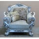 Homey Design HD-272 Silver Finish Hand Carved Wood Sofa Loveseat and Chair Set 3Pcs Classic