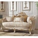 Plantation Cove White Loveseat Carved Wood Traditional Homey Design HD-2669