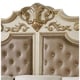 Gold Finish Wood Queen Panel Bed Traditional Cosmos Furniture Miranda