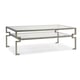 Metal Base W/ Inset Glass Top and Shelf TABLE OF CONTENTS by Caracole 