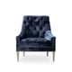 Top Quality Navy Velvet Classic Accent Chair TUFTED CHAIR by Caracole 