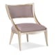 Art Nouveau Design Iced Lavender Linen Traditional ADELA CHAIR by Caracole 