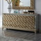 Antiqued Gold & Mirror 6 Drawer Dresser Modern Homey Design HD-6065