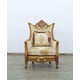 Royal Luxury Gold & Sand Fabric MAGGIOLINI Arm Chair EUROPEAN FURNITURE Classic