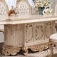 Traditional Gold & Cream Solid Wood Dining Table Homey Design HD-9102
