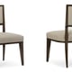 Neutral Menswear Tweed Upholstered MODERNE SIDE CHAIR Set 2Pcs by Caracole 