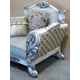 Homey Design HD-272 Silver Finish Traditional Carved Wood Chair