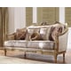 Luxury Beige & Gold Carved Wood Sofa Set 3Pcs Traditional Homey Design HD-2019