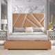 Beige Leather King Bedroom Set 5Pcs Homey Design HD-6039 