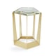 Crystal Top Majestic Gold Base End Table THE GEM SIDE by Caracole 