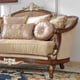 Mahoghany & Beige Finish Sofa Traditional Homey Design HD-8320