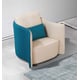 Luxury Italian Leather Beige & Blue MAKASSAR Arm Chair EUROPEAN FURNITURE Modern