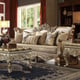 Metallic Bright Gold Finish Sofa Set 5Pcs w/ Coffee Tables Traditional Homey Design HD-04