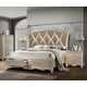 Champagne Finish Wood Queen Bedroom Set 3Pcs Transitional Cosmos Furniture Faisal
