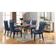 Contemporary Style Dining Table in Silver finish Wood Cosmos Furniture Brooklyn 