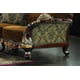 Homey Design HD-260 Luxury Mocha Finish Carved Wood Sofa  Traditional