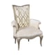 Luxury Champagne Pearl Silk Chenille Accent Chair Benetti’s Perlita Classic
