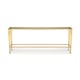 Glass Top & Brushed Majestic Gold Frame THE ARABESQUE CONSOLE by Caracole 