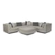 Modern Textured Tweed Pattern Fusion 6 Piece Sectional by Caracole 