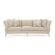 Cream Nubby Brushed Tweed Fabric Traditional AVONDALE SOFA by Caracole 