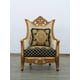 Royal Luxury Black Gold Fabric MAGGIOLINI Sofa Set 4 Pcs EUROPEAN FURNITURE 