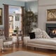 Luxury Antique Pearl Chenille Chaise Lounge Benetti's Sofia Classic Traditional