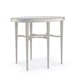 Frame in Soft Radiance & Glass Top Oval End Table LILLIAN by Caracole 