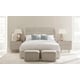 Curved Headboard Matte Pearl Finish CAL King Bed FALL IN LOVE by Caracole 