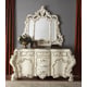 Luxury Glossy White KING Bedroom Set 5Pcs Traditional Homey Design HD-8089