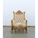 Royal Luxury Gold & Sand Fabric MAGGIOLINI Arm Chair EUROPEAN FURNITURE Classic
