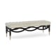 Cream Performance Fabric Fully Upholstered Bed Bench EVERLY by Caracole 